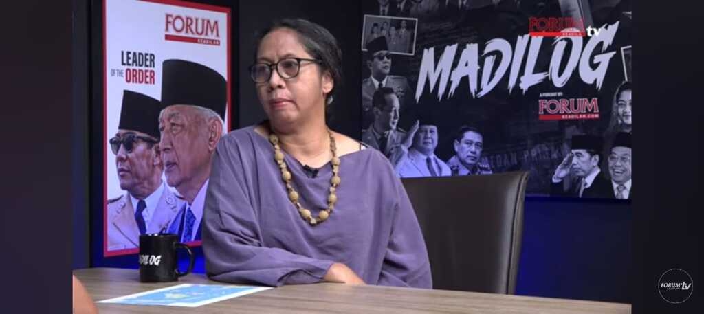 Foto: Peneliti Indonesia Strategic and Defense Studies (ISDS), Edna Caroline. (Foto: Youtube Forum Keadilan TV)